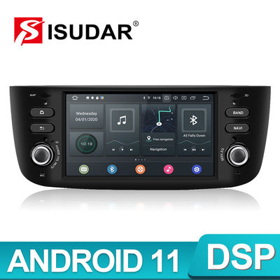 1 Din Android 11 วิทยุติดรถยนต์ควบคุมด้วยเสียง 4G สำหรับ Fiat Grande Punto Evo